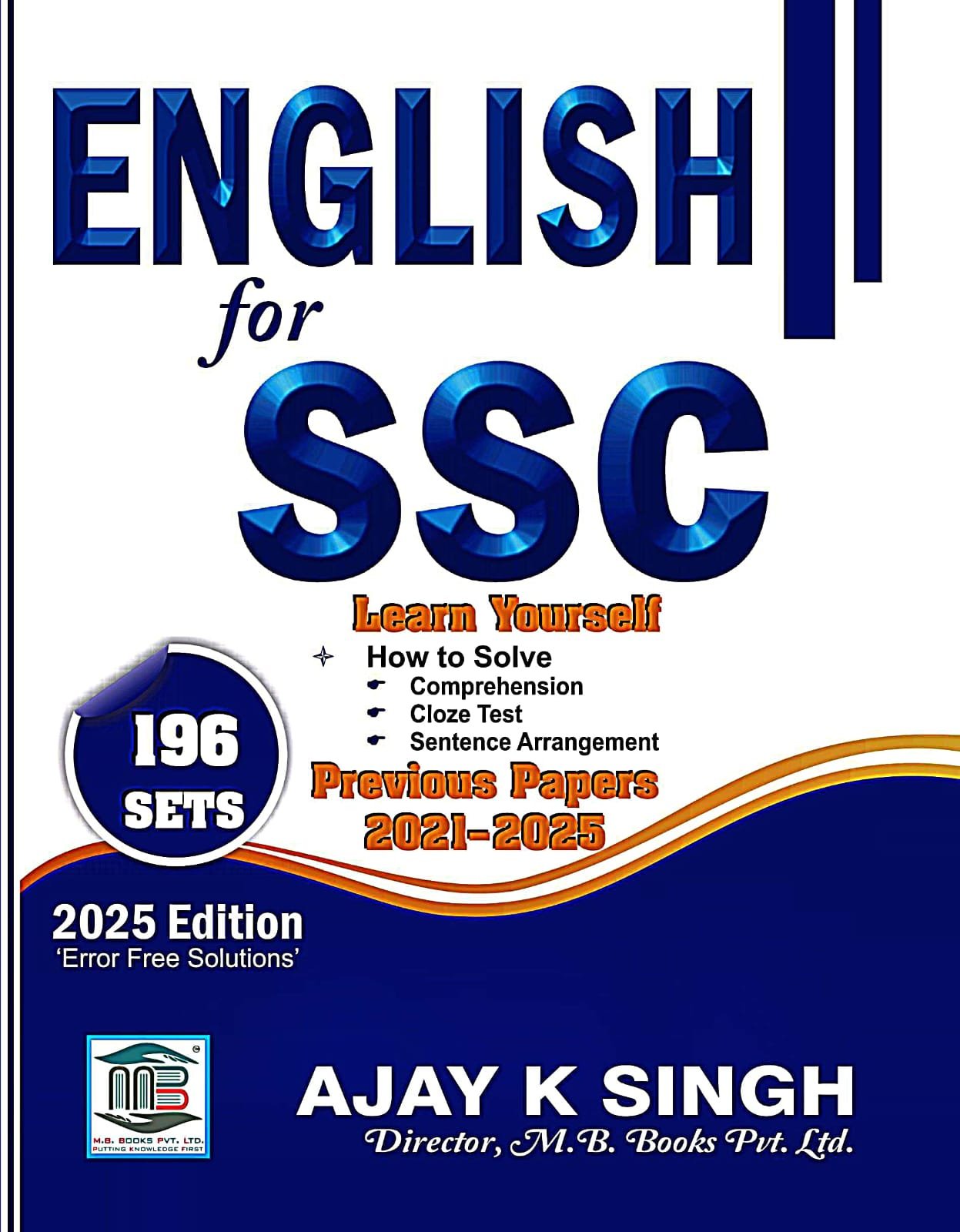 ENGLISH FOR SSC 196 SETS 2025 EDITION – MB Books – Competitive English ...